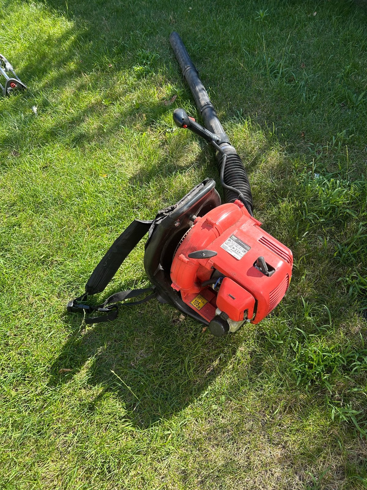 Bladblazer Rug Benzine BRB-30, Tuin en Terras, Bladblazers, Ophalen, Gebruikt, Benzine, Ruggedragen