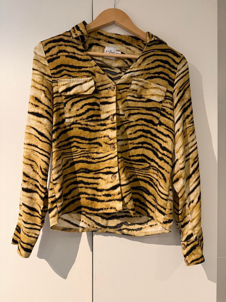 Polly Tijgerprint Blouse Maat 34/XS, Ophalen of Verzenden, Zo goed als nieuw
