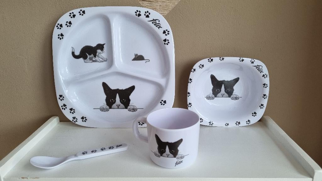 Mooi zeldzaam Vintage Baby / Peuter Servies van Felix Nieuw, Verzenden, Nieuw, Overige materialen, Compleet servies