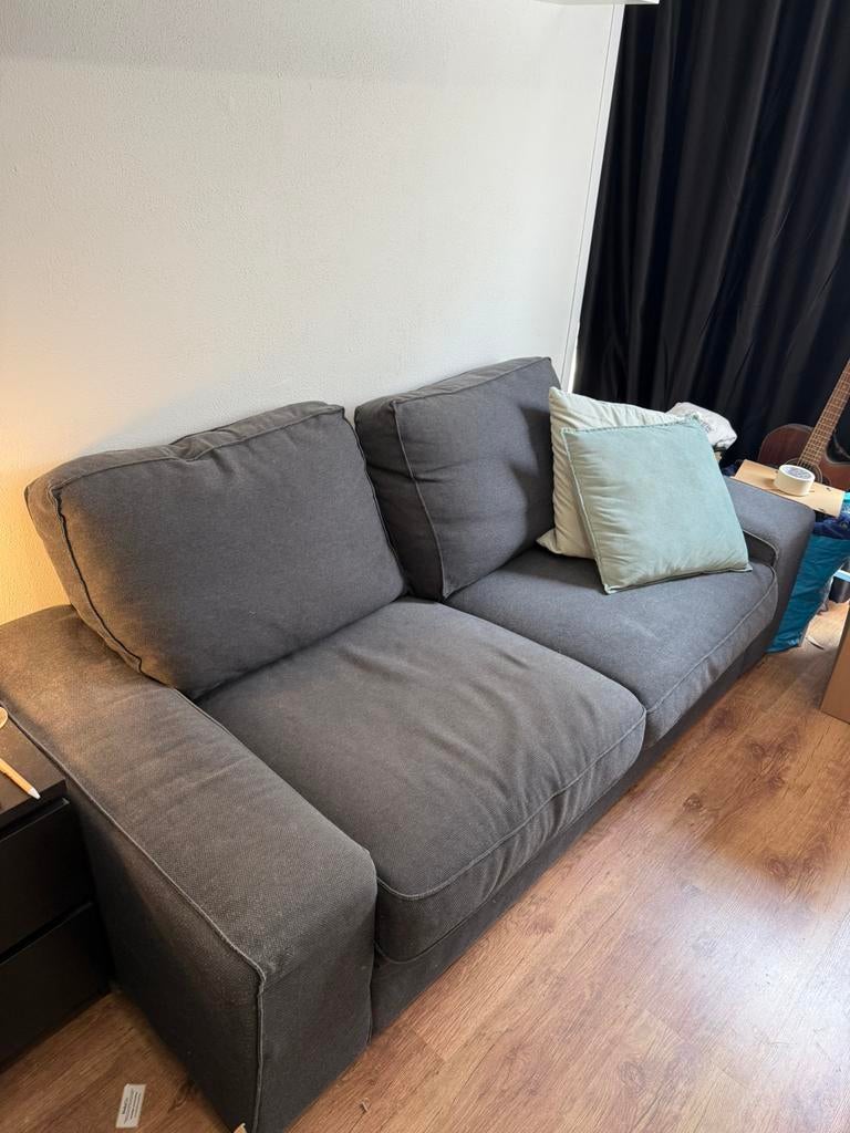 Ikea bank Kivik Donkergrijs, Huis en Inrichting, Banken | Sofa's en Chaises Longues, Ophalen, Gebruikt, 75 tot 100 cm, 150 tot 200 cm