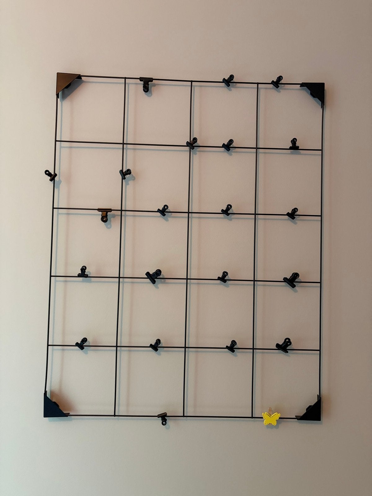 Wandrooster / Fotowand met clips (60x75 cm), Ophalen, Gebruikt, Overige typen, Metaal