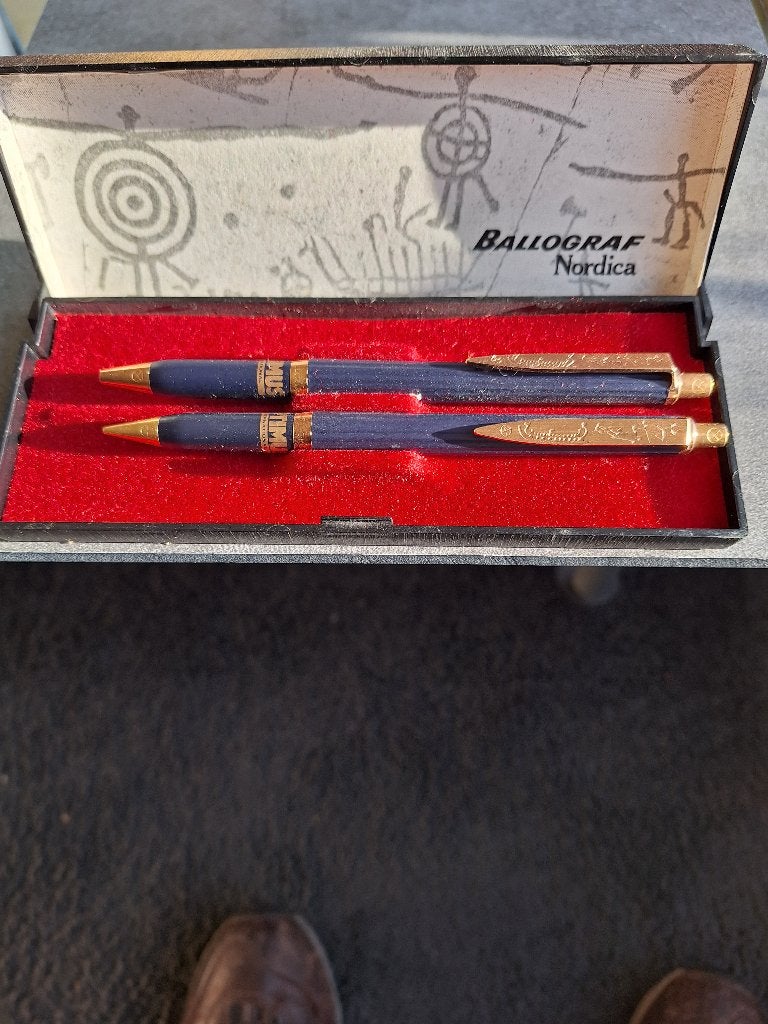 Ballograf Nordica Optimus International pennenset, Overige merken, Pennenset, Met doosje, Ophalen of Verzenden