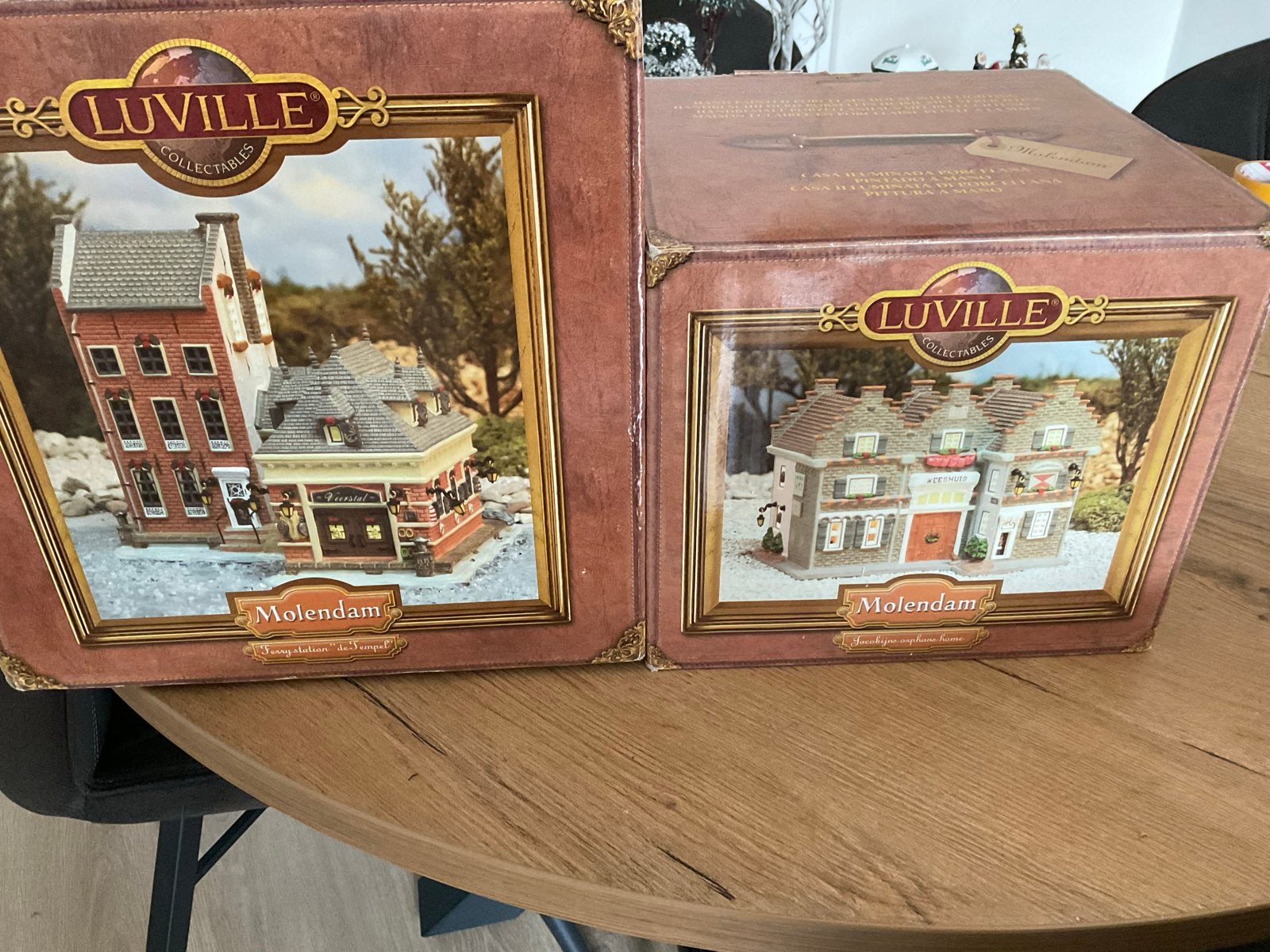 Kersthuisjes met accessoires, Ophalen, Gebruikt