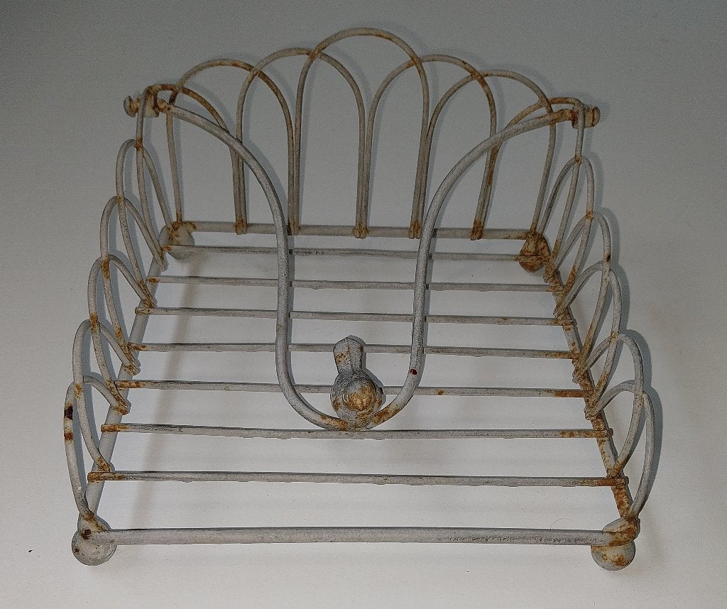 Brocante metalen servethouder, Ophalen of Verzenden