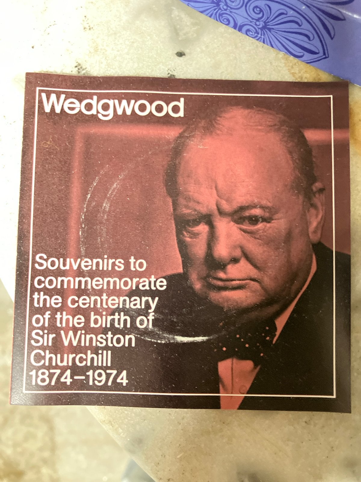 Wedgwood Winston Churchill Herdenkingsbord 1974, Ophalen of Verzenden