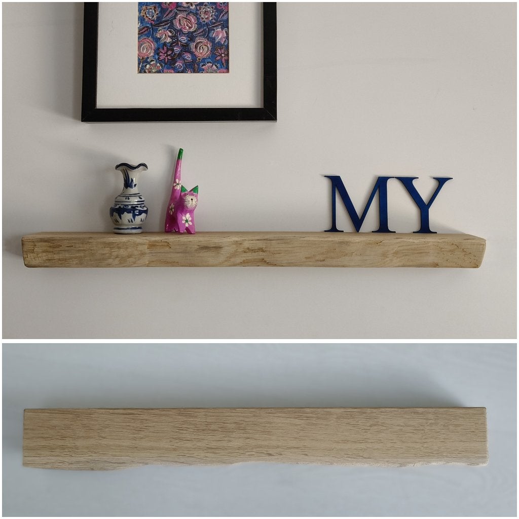 Wandplank massief EIKEN zwevend decoratief schap 57cm #292, Houtatelier M.Y., Info@myhoutatelier.nl, Nieuw, Ophalen of Verzenden