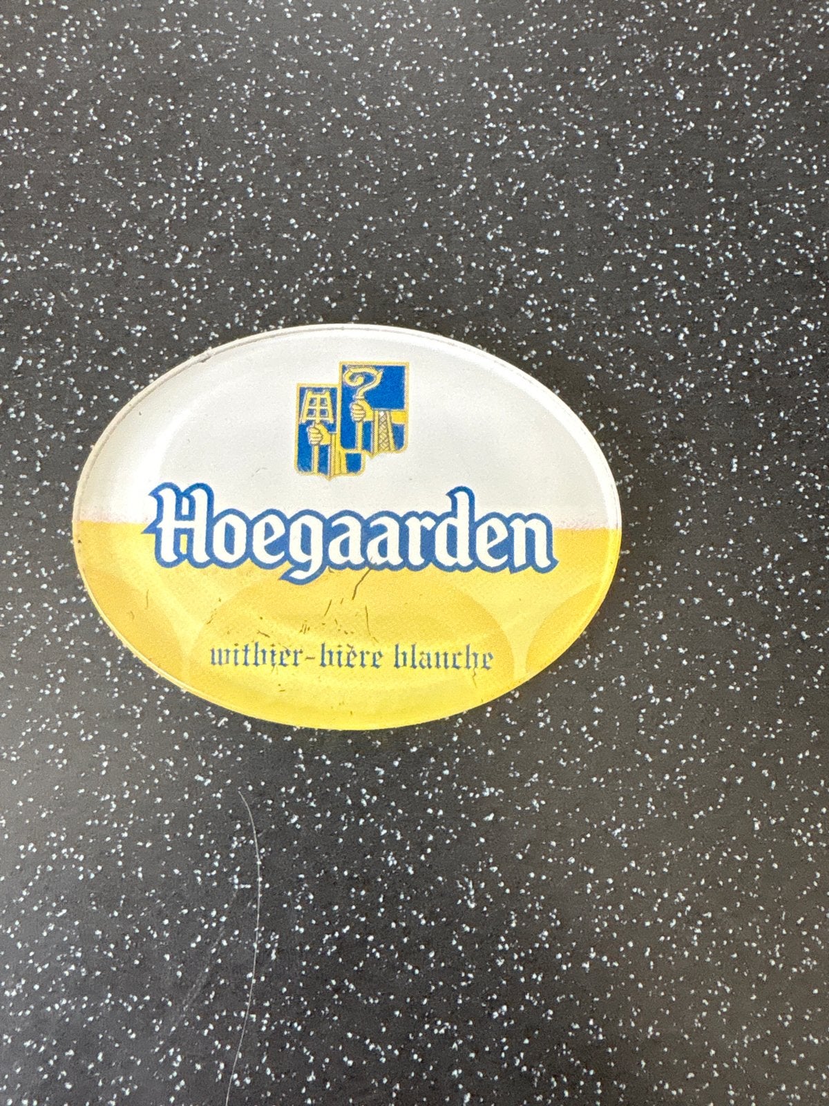 Ovaal Hoegaarden Taplens - Witbier Hière Blanche, Ophalen of Verzenden