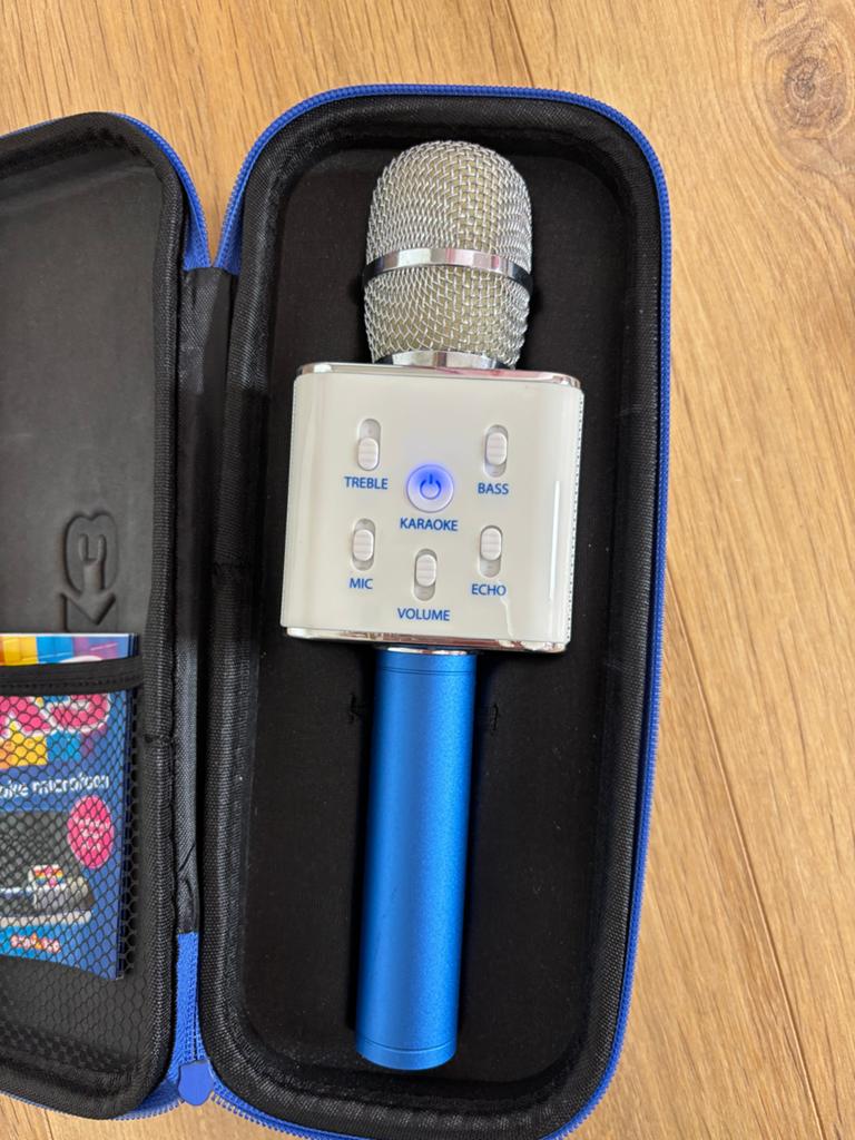 K3 Karaoke Microfoon met Bluetooth en Opnamefunctie, Ophalen of Verzenden, Zo goed als nieuw, Microfoon(s)