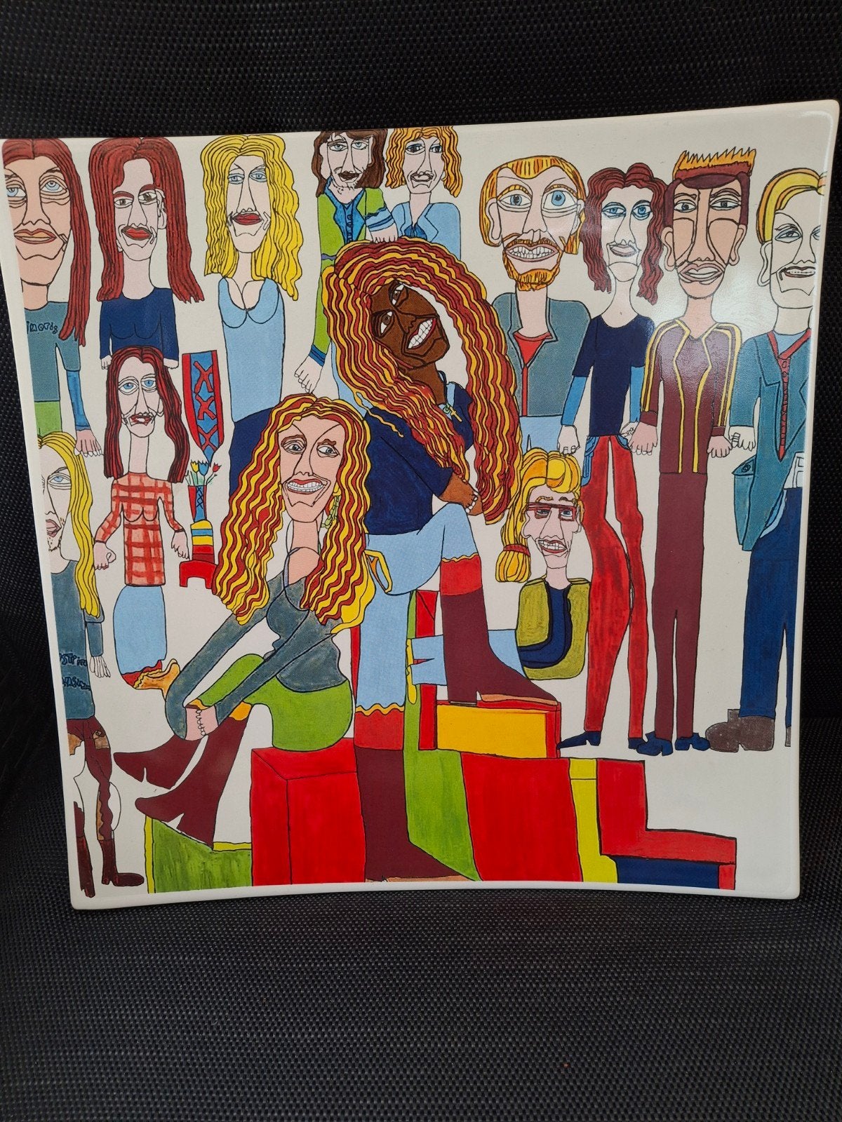 Unieke Keramische Schaal "De Moderne Nachtwacht", Ophalen of Verzenden