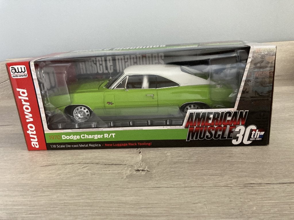 '70 Dodge Charger 1/18 Autoworld, Ophalen of Verzenden, Nieuw, Auto, Overige merken