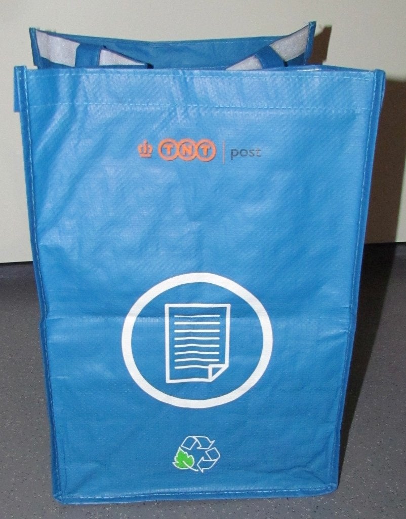 Vierkante shopper TNT Post, zo goed als nieuw, Ophalen of Verzenden, Zo goed als nieuw, Blauw, Shopper