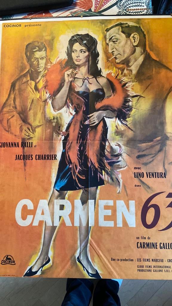 oude filmposter carmen, Ophalen, Gebruikt, A1 t/m A3, Film en Tv