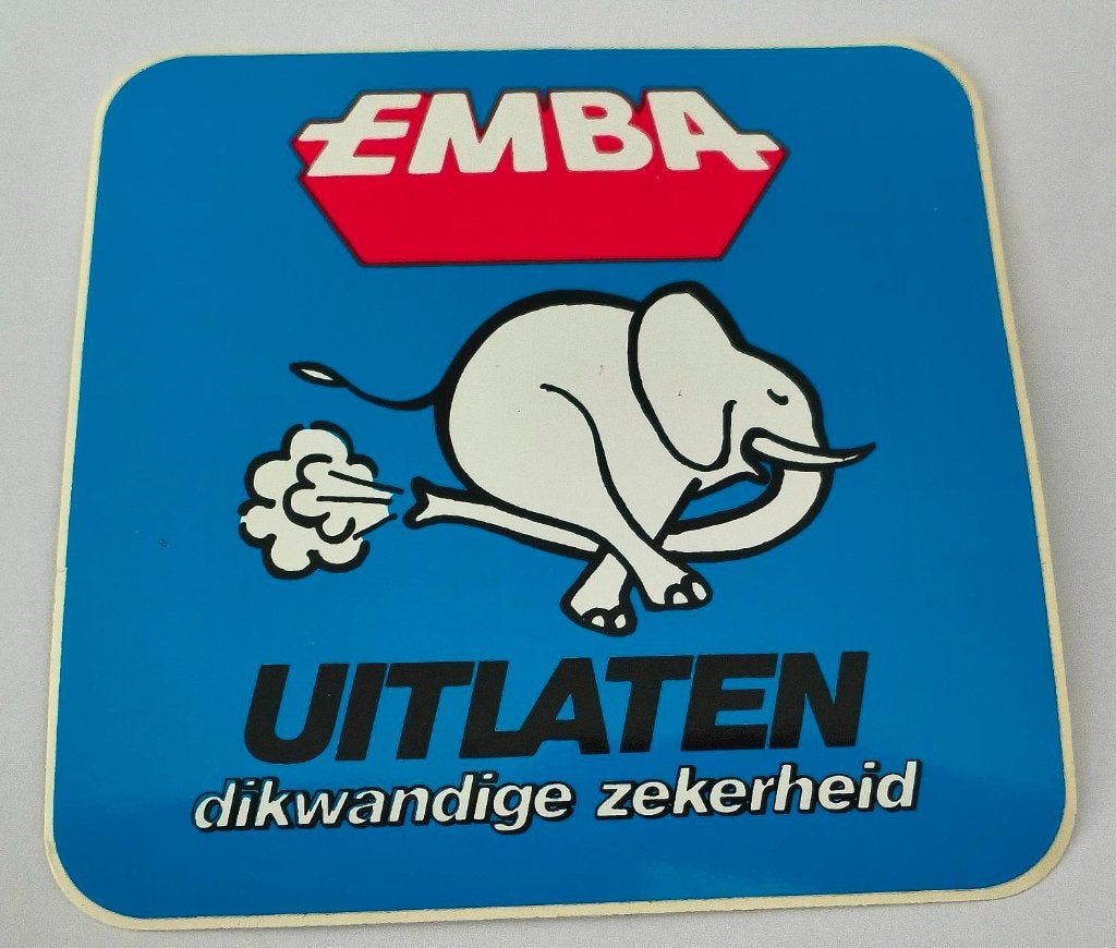 Sticker Emba uitlaten, Ophalen of Verzenden, Zo goed als nieuw, Merk