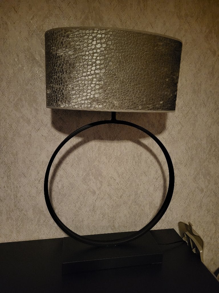 Industriële lamp met print kap velvet, Huis en Inrichting, Ophalen, Overige merken, Met kap, Zo goed als nieuw