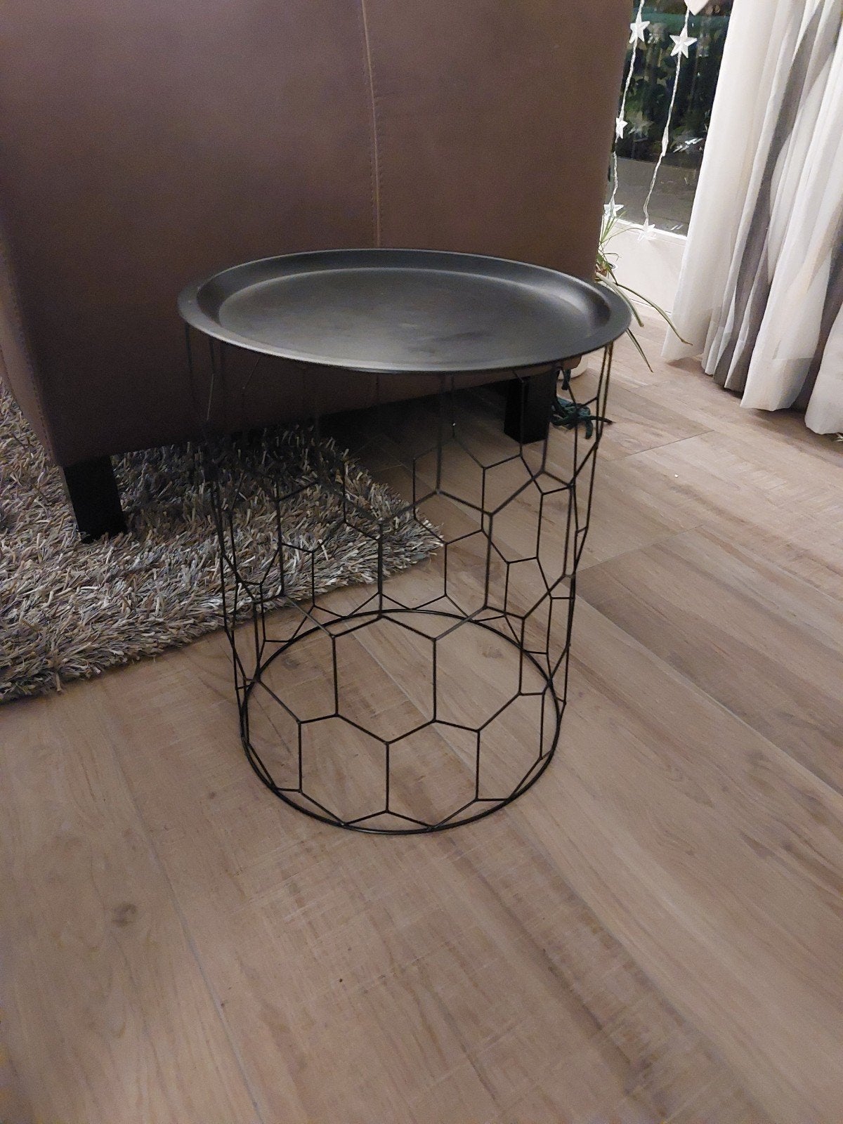 Draadmand bijzettafel opbergmand draad mand bijzet tafel, Ophalen, Minder dan 55 cm, Metaal of Aluminium, Rond
