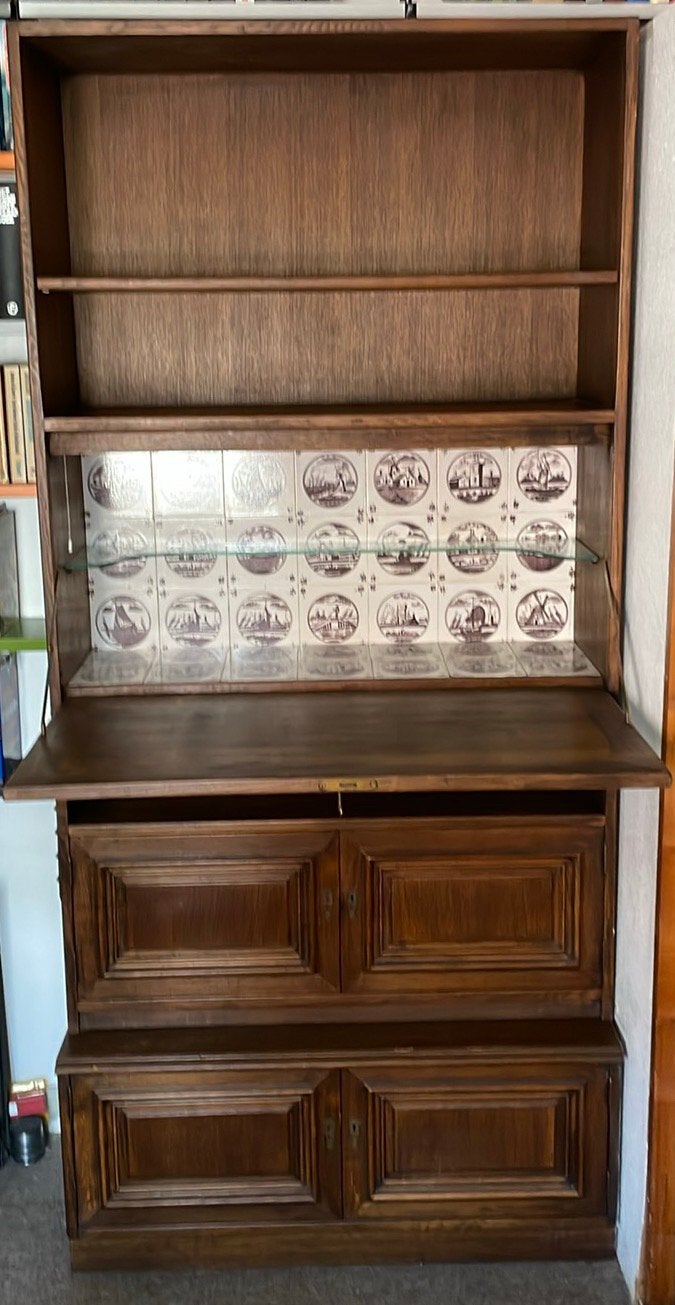 Vintage boeken / drankkast, Huis en Inrichting, Kasten | Secretaires, Ophalen, Gebruikt
