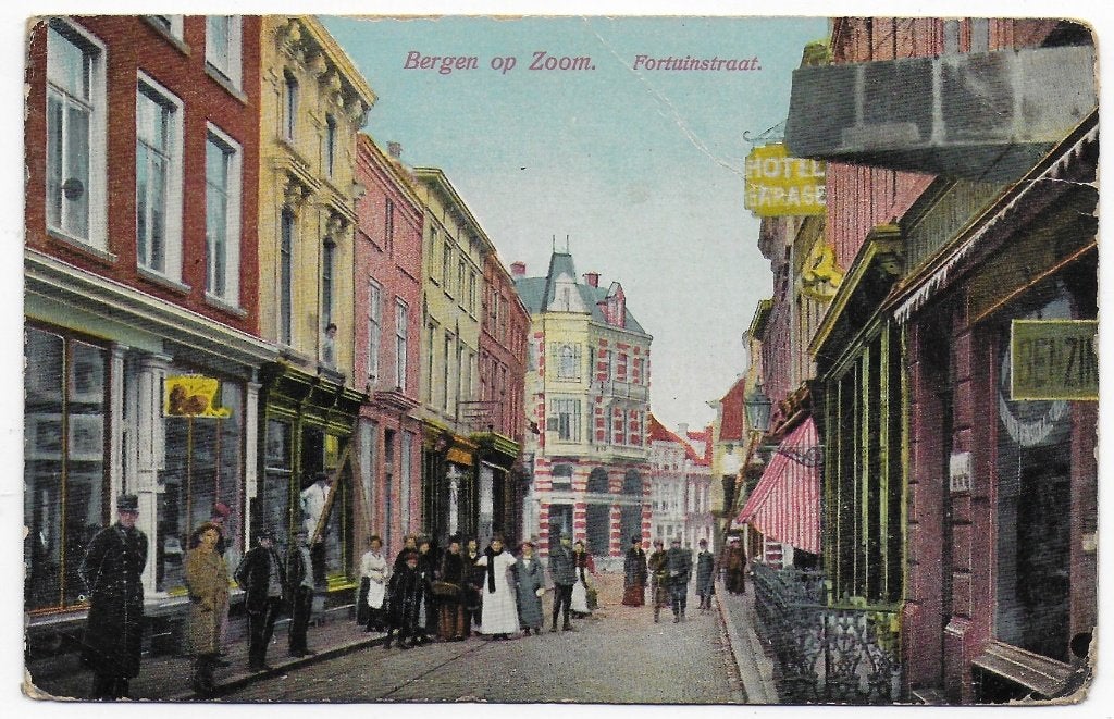 Bergen op Zoom Fortuinstraat Ansichtkaart uit 1914 ( B6723), Ophalen of Verzenden, Voor 1920, Gelopen, Noord-Brabant
