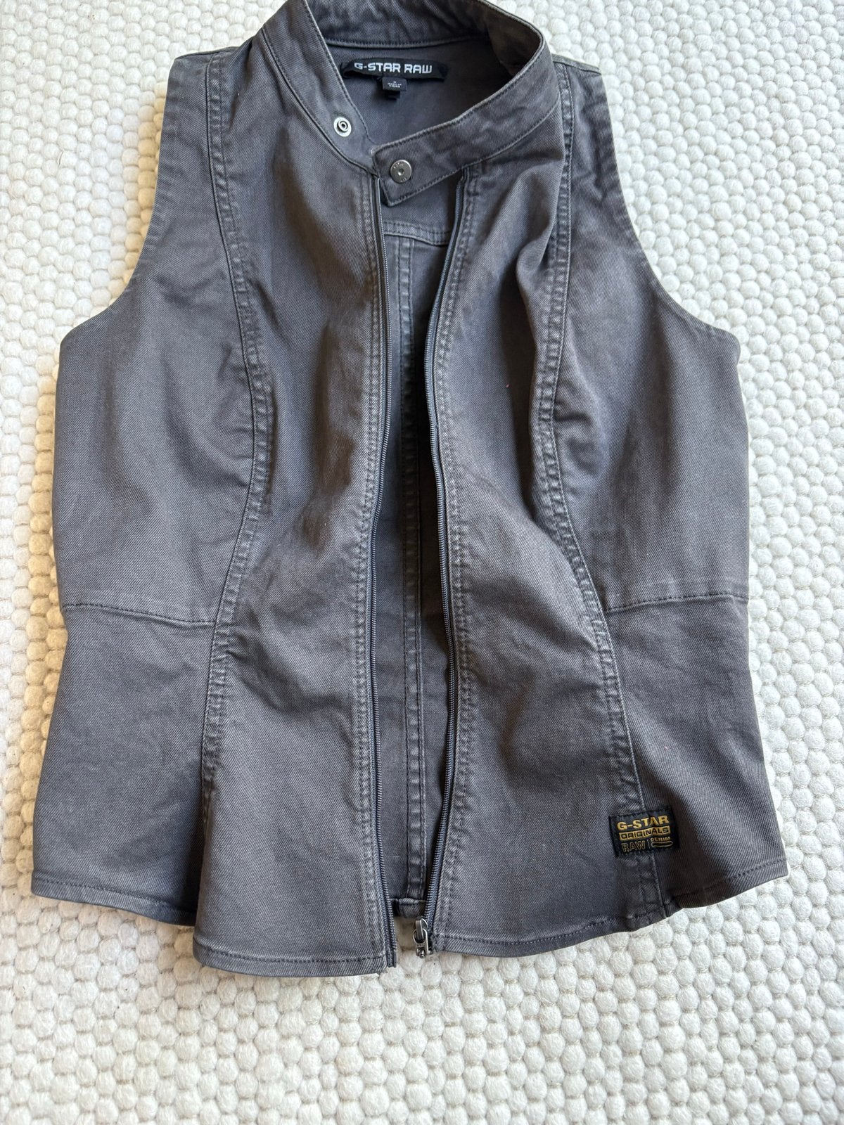 Nieuw G-Star Biker Gilletje - Donkergrijs Maat S, Kleding | Dames, Ophalen of Verzenden, Nieuw, Maat 36 (S), Grijs