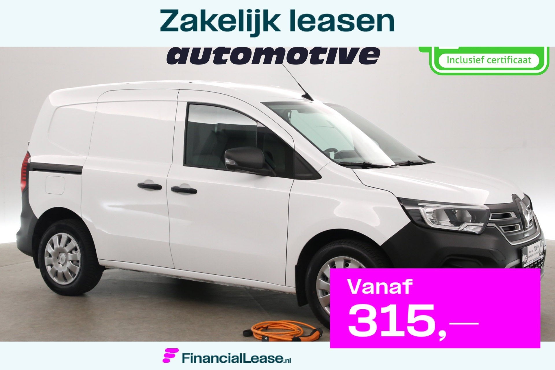 Renault Kangoo E-Tech 44 kWh | Incl. Accu | SOH 98% | Airco, Lichtsensor, Renault, 2 stoelen, 43 min