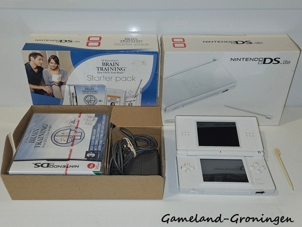 Nintendo DS Lite - Brain Training Starter Pack (Compleet), Gebruikt, -, Wit, -