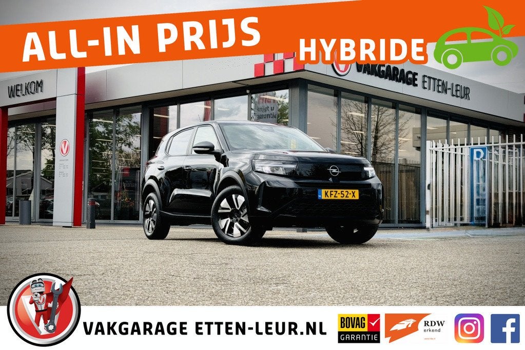 Opel Frontera 1.2 Turbo Hybrid | CAMERA | STUUR - STOELVERWA, Auto's, Opel, 12 maanden, Euro 6, 1199 cc, Zwart
