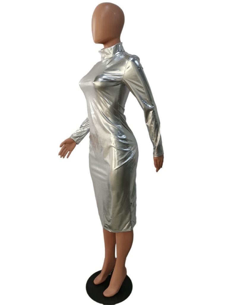 Zilveren jurk / dames vrouwen zilver cocktail jurkje gala, Kleding | Dames, Verzenden, Nieuw, Maat 38/40 (M), Galajurk