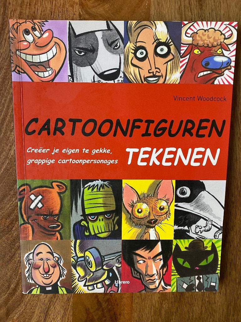 Cartoonfiguren tekenen - Vincent Woodcock, Boeken, Zo goed als nieuw, Tekenen en Schilderen, Vincent Woodcock, Ophalen of Verzenden