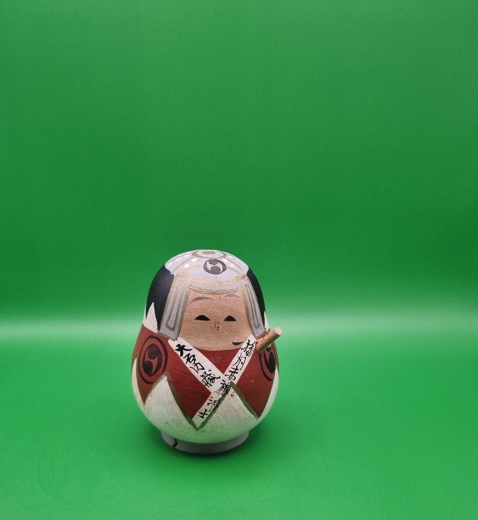 Vintage Okiagari-Koboshi Kokeshi, Hout, Ophalen of Verzenden, Geschilderd, Japan