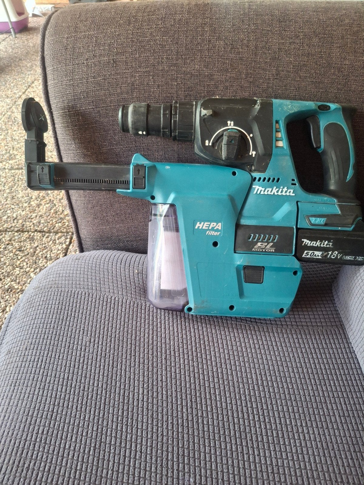 Makita DHR243 met acuu, Ophalen of Verzenden, 1200 watt of meer, Overige typen