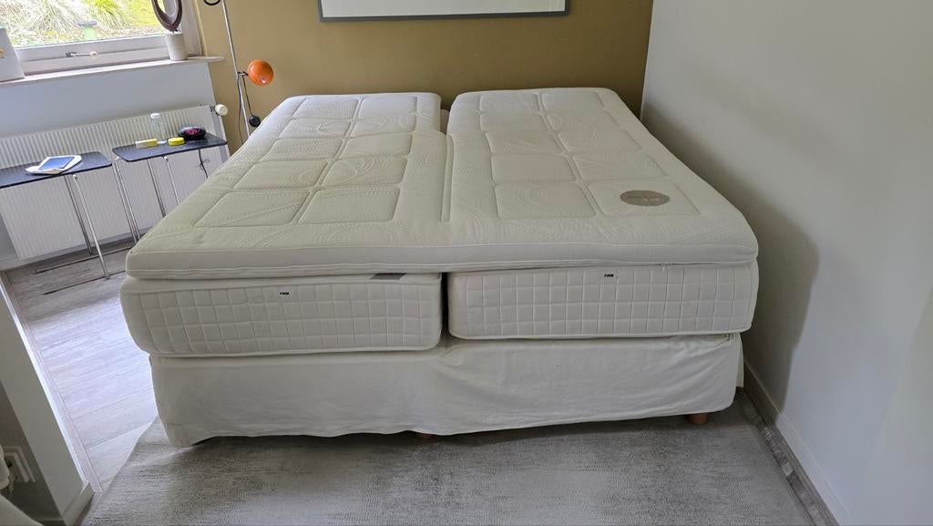 2 Persoons boxspring met topper, Ophalen, Gebruikt, Eenpersoons, 180 cm