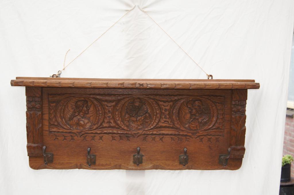 Kapstok ( Antiek, Ophalen of Verzenden, Hout, Houtsnijwerk