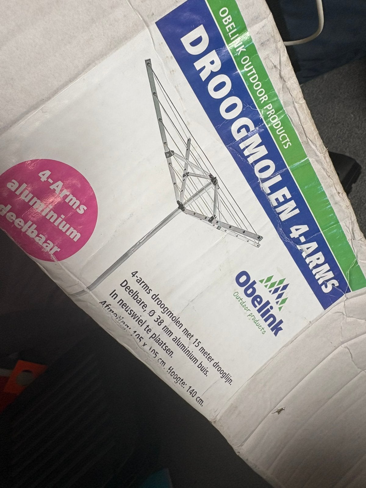 Caravan droogmolen obelink met neuswielklem, Ophalen, Gebruikt