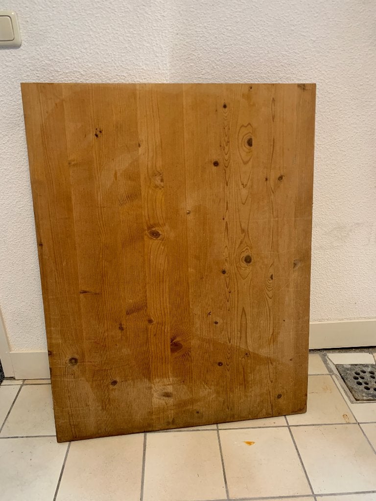 Grenen tafelblad, Ophalen, Gebruikt, 100 tot 150 cm, 50 tot 100 cm