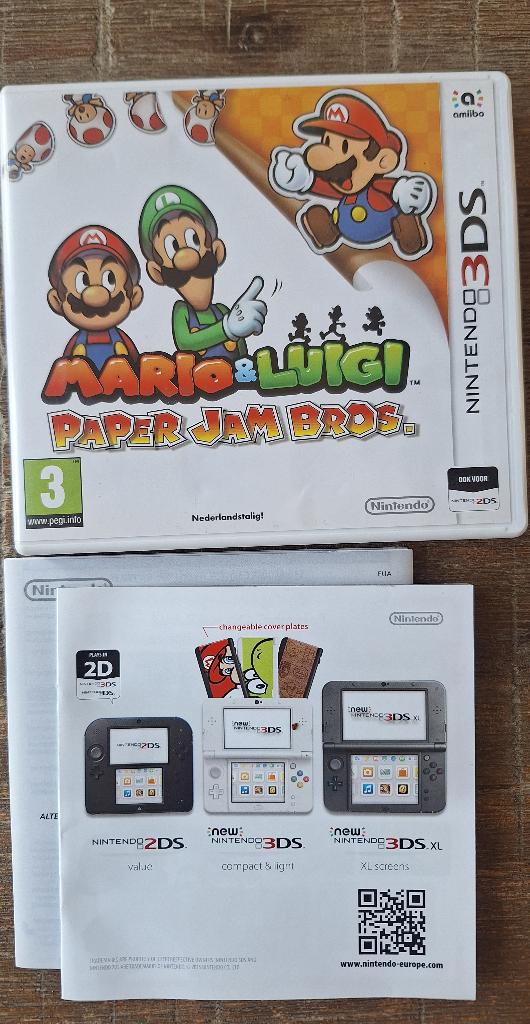 Mario & Luigi Paper Jam Bros 3DS [ZGAN], Spelcomputers en Games, 1 speler, Ophalen of Verzenden, Zo goed als nieuw, Role Playing Game (Rpg)