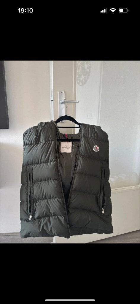 Moncler Tib Hooded Bodywarmer-Nieuwstaat - Bon aanwezig, Ophalen, Maat 52/54 (L), Moncler, Zo goed als nieuw