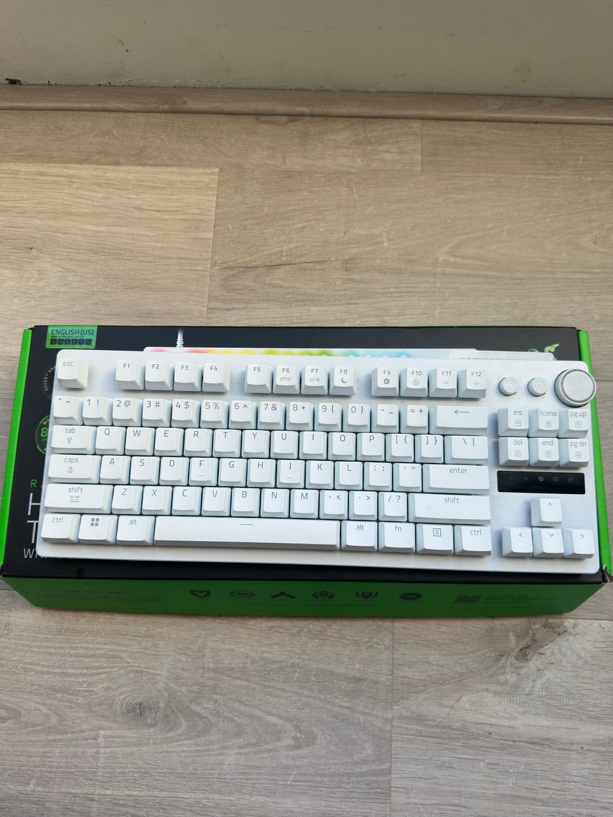 Razer Huntsman V3 8K TKL Gaming Toetsenbord Wit, Computers en Software, Gaming toetsenbord, Ophalen of Verzenden, Zo goed als nieuw