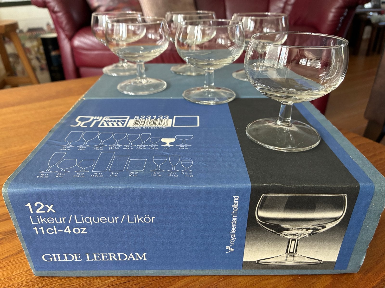 Gilde Leerdam Likeurglazen - Set van 12, Ophalen of Verzenden