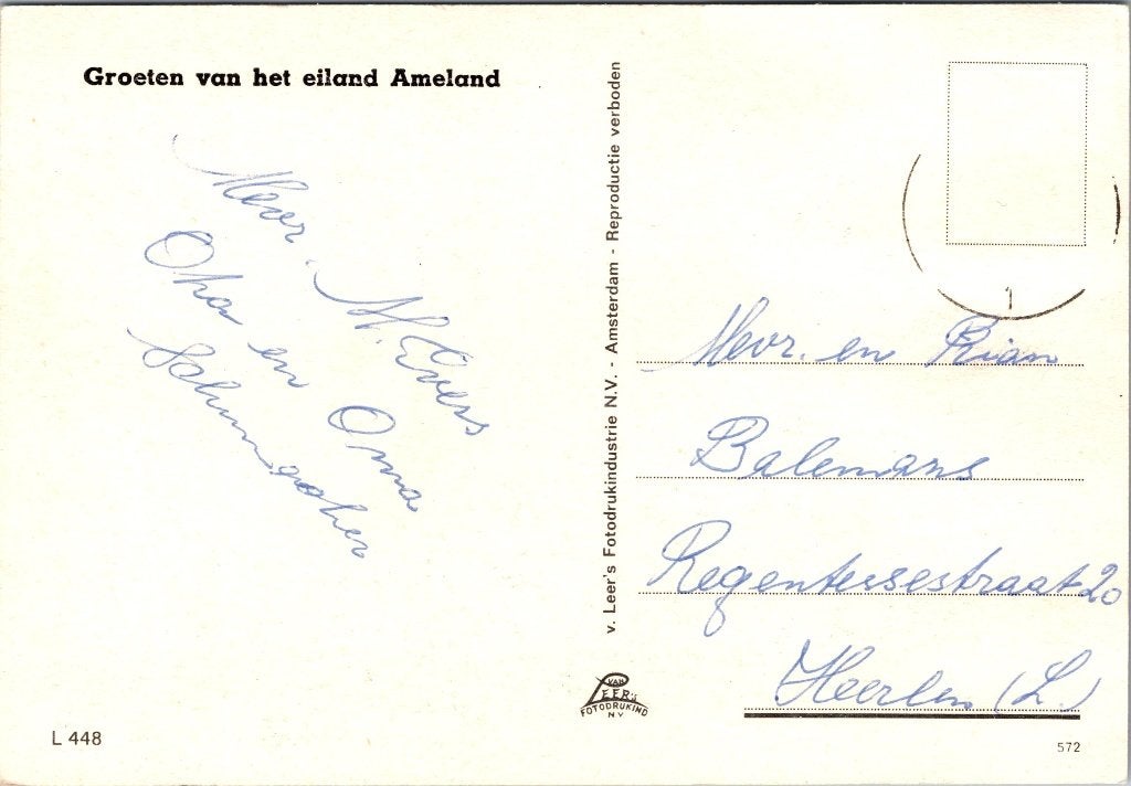 Ameland - 12 vintage ansichtkaarten, Ophalen of Verzenden, 1960 tot 1980, Gelopen, Waddeneilanden