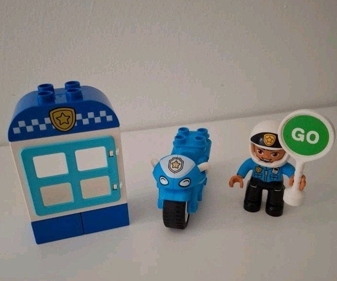 Lego Duplo Politiemotor 10900, Ophalen of Verzenden, Zo goed als nieuw, Duplo