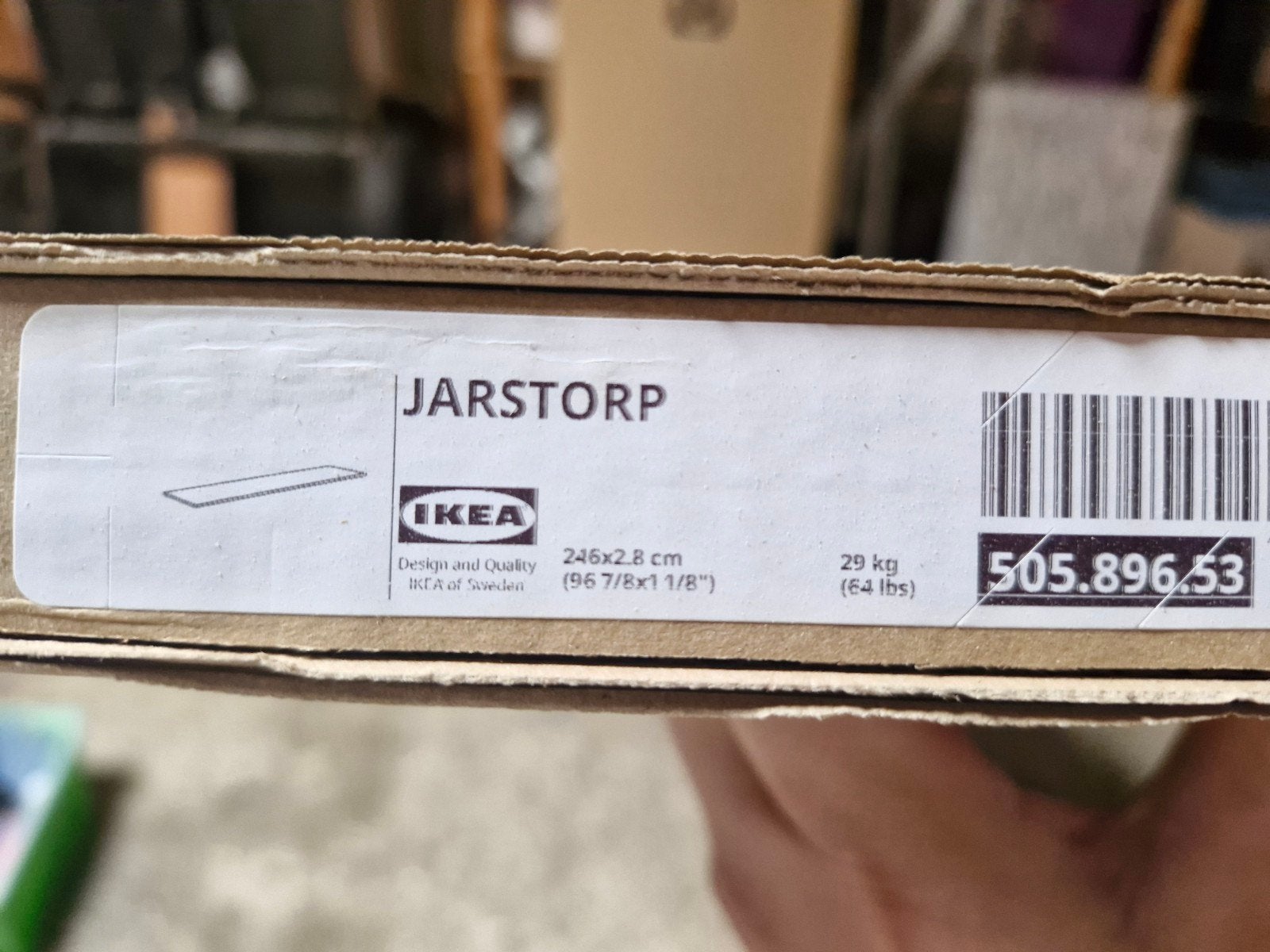 2x IKEA JÄRSTORP werkblad wit 246x2.8 cm nieuw in verpakking, Ophalen