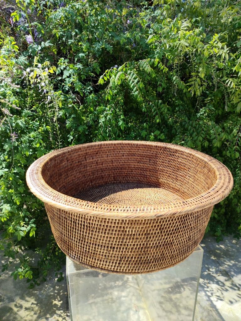 XXL rotan opbergmand, Ophalen, Mand, Rond, Zo goed als nieuw