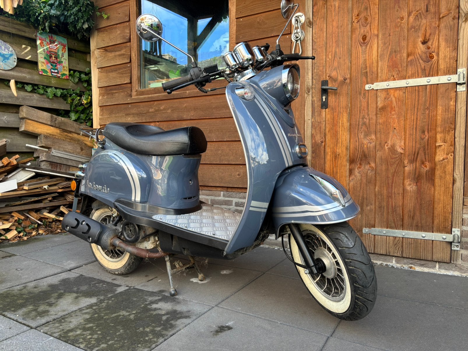 La Souris Trendy Retro Scooter - blauw slechts 800km, Gebruikt, Benzine, Ophalen, Overige merken