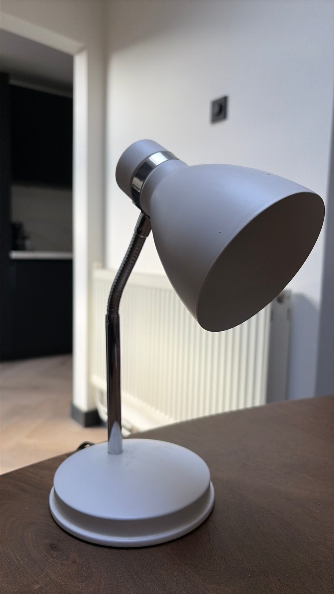 Witte tafellamp, Ophalen, Bureaulamp, 30 cm, E14 (klein)