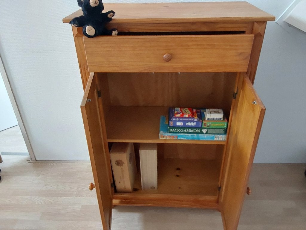 Grenen kast, Ophalen, Gebruikt