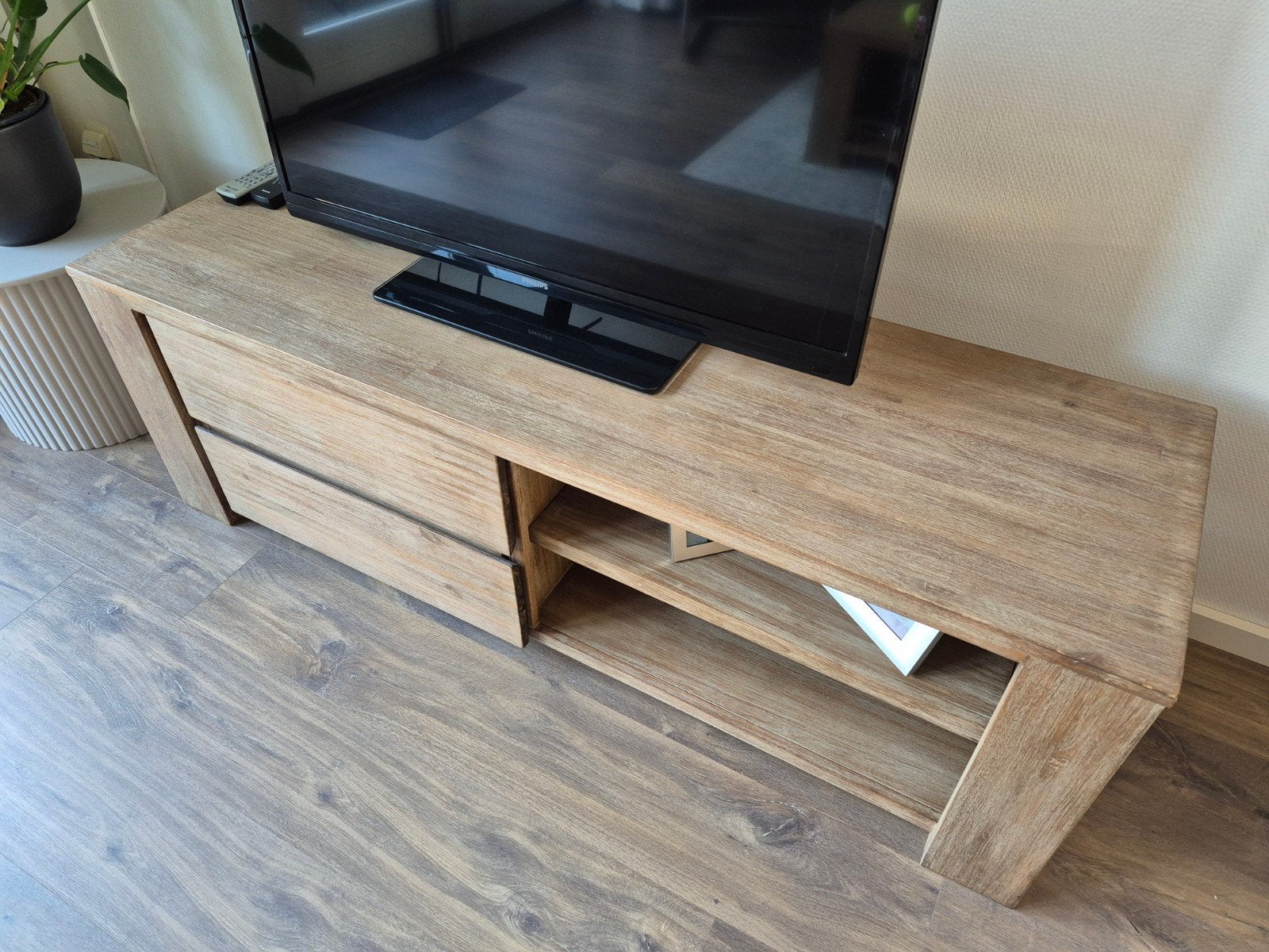 Tv dressoir Ciney truffel, Ophalen, Gebruikt, 100 tot 150 cm, Minder dan 100 cm