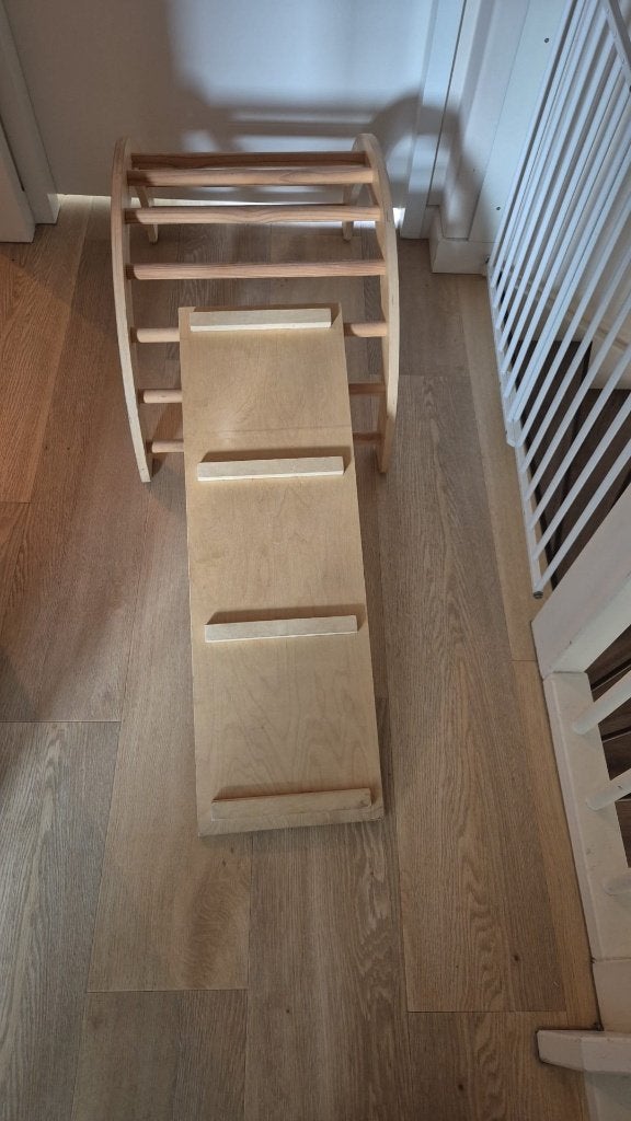 Klimrek met glijbaan, Kinderen en Baby's, Speelgoed | Houten speelgoed, Ophalen, Zo goed als nieuw, Overige typen
