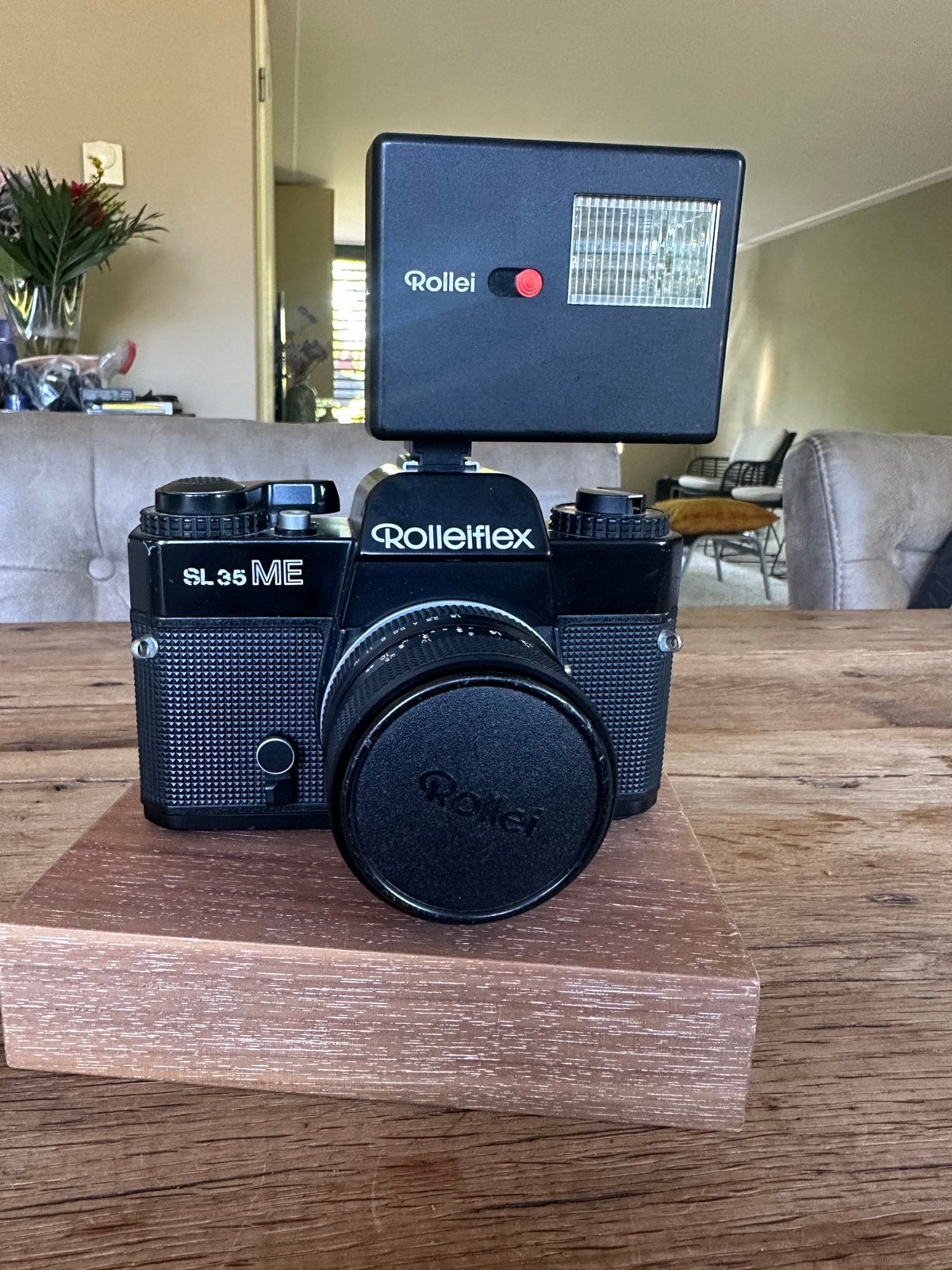 Rollei Rolleiflex SL35 ME met Planar 50mm lens en flitser, Spiegelreflex, Ophalen of Verzenden, D, Overige Merken