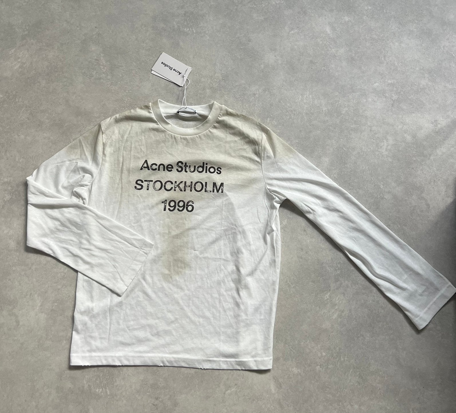Acne studios longsleeve, wit, maat S, Ophalen, Acne Studios, Wit, Zo goed als nieuw