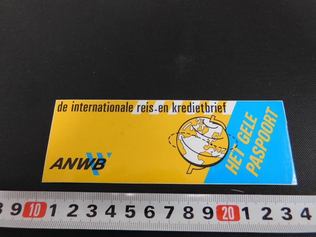 sticker ANWB Het gele paspoort Reis- en kredietbrief *, Ophalen, Zo goed als nieuw