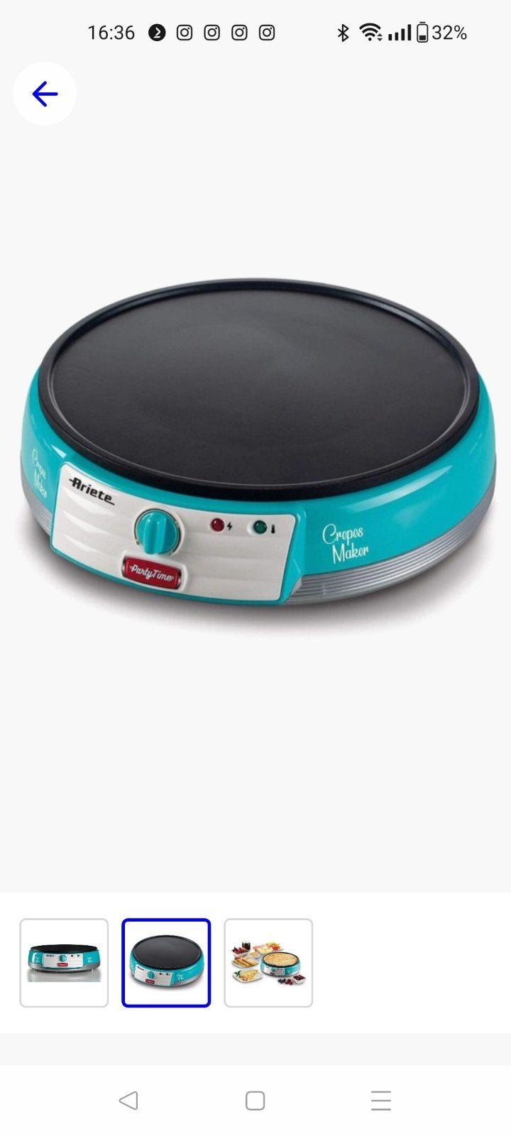 Ariete Party Time Crêpes Maker - Nieuw in doos!, Ophalen, Nieuw